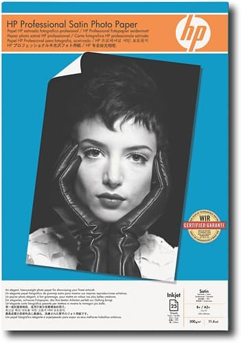 Front Standard. Hewlett-Packard - 25-Pack 13" x 19" Satin Photo Paper.