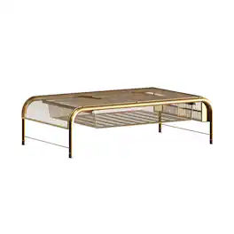 Martha Stewart - Ryder Premium Monitor Stand With Storage - Gold