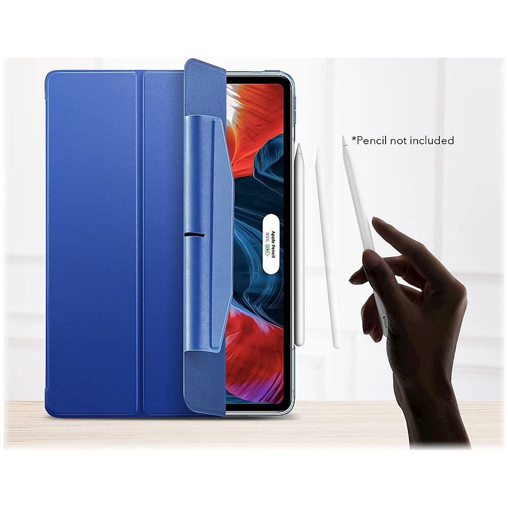 Alt View 18. SaharaCase - ESR Folio Case for Apple iPad Pro 12.9 (4th, 5th, and 6th Gen 2020-2022) - Blue.