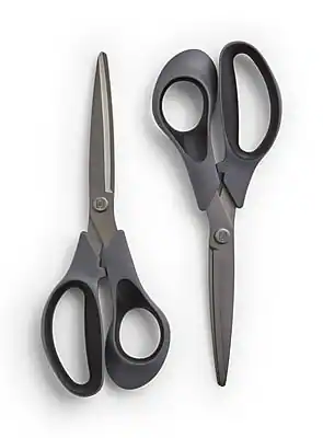 Front. TRU RED - 8" Titanium Coated Scissors, Straight Handle, 2/Pack - Gray.
