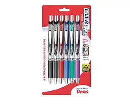 Pentel - EnerGel RTX Retractable Gel Pens, Medium Point, 6/Pack - Assorted Ink