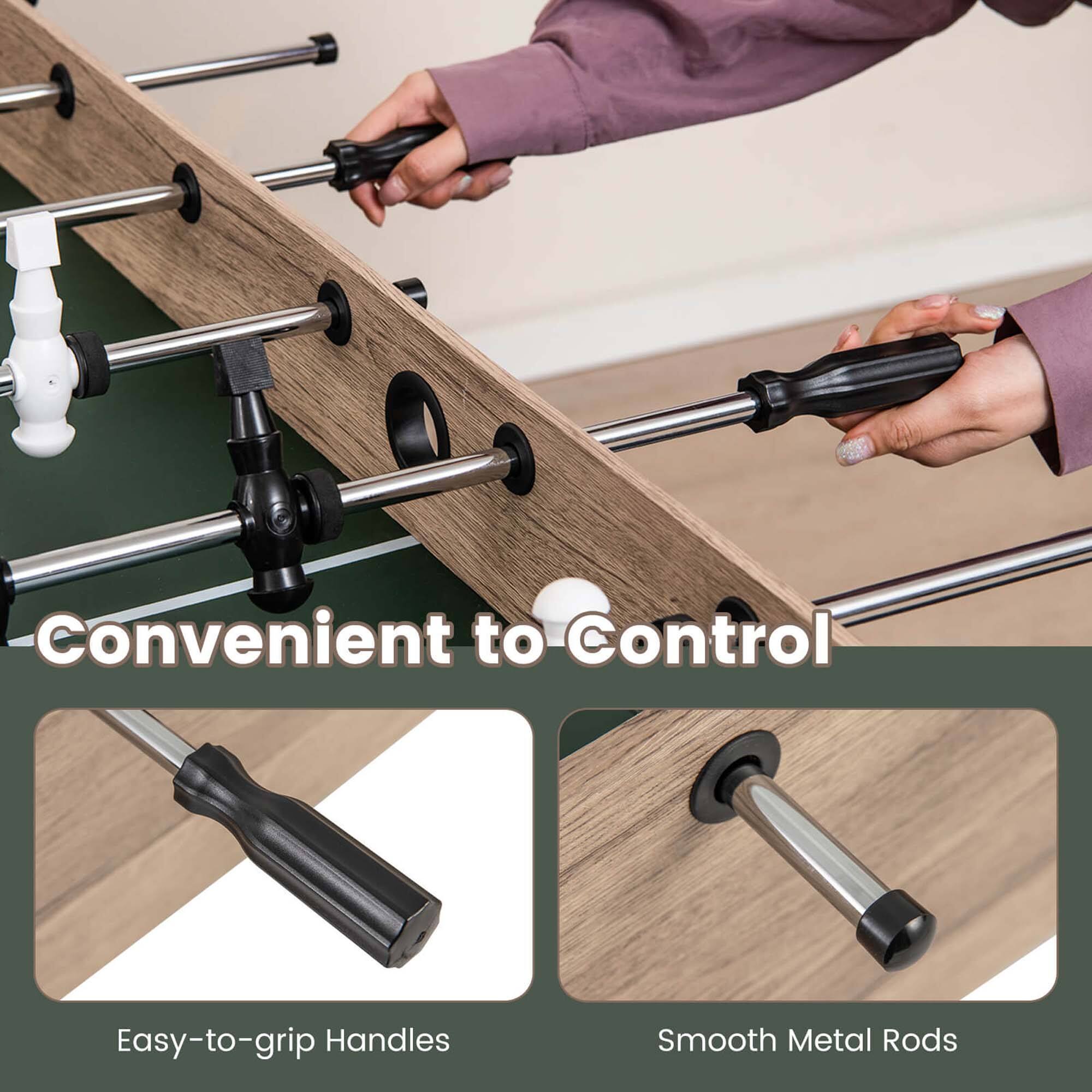 Convenient to Control: Easy-to-grip Handles, Smooth Metal Rods.