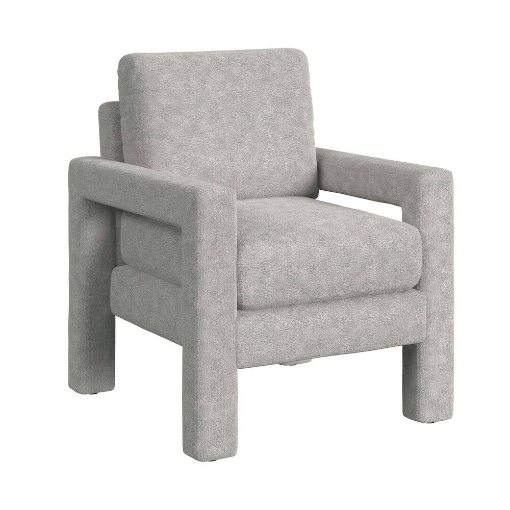 Alt View 1. Picket House Furnishings - Debbie Chair in Balina Light Grey - Light Grey.