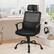 Alt View 5. Costway - Ergonomic High-Back Mesh Swivel Office Chair with Lumbar Support and Headrest - Black.