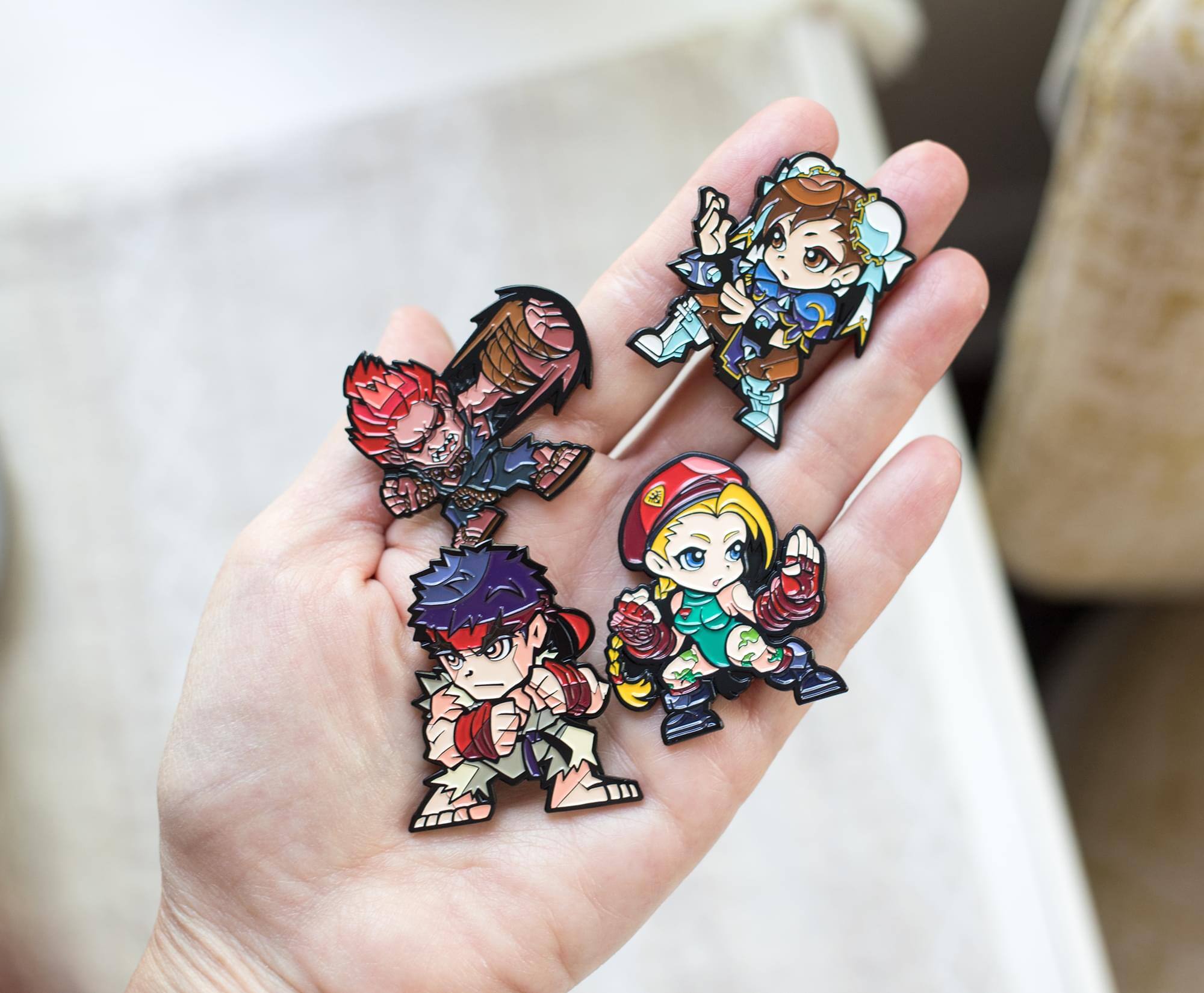 Alt View 10. Toynk - Street Fighter Characters 4-Piece Enamel Pin Set | Toynk Exclusive - Yellow.