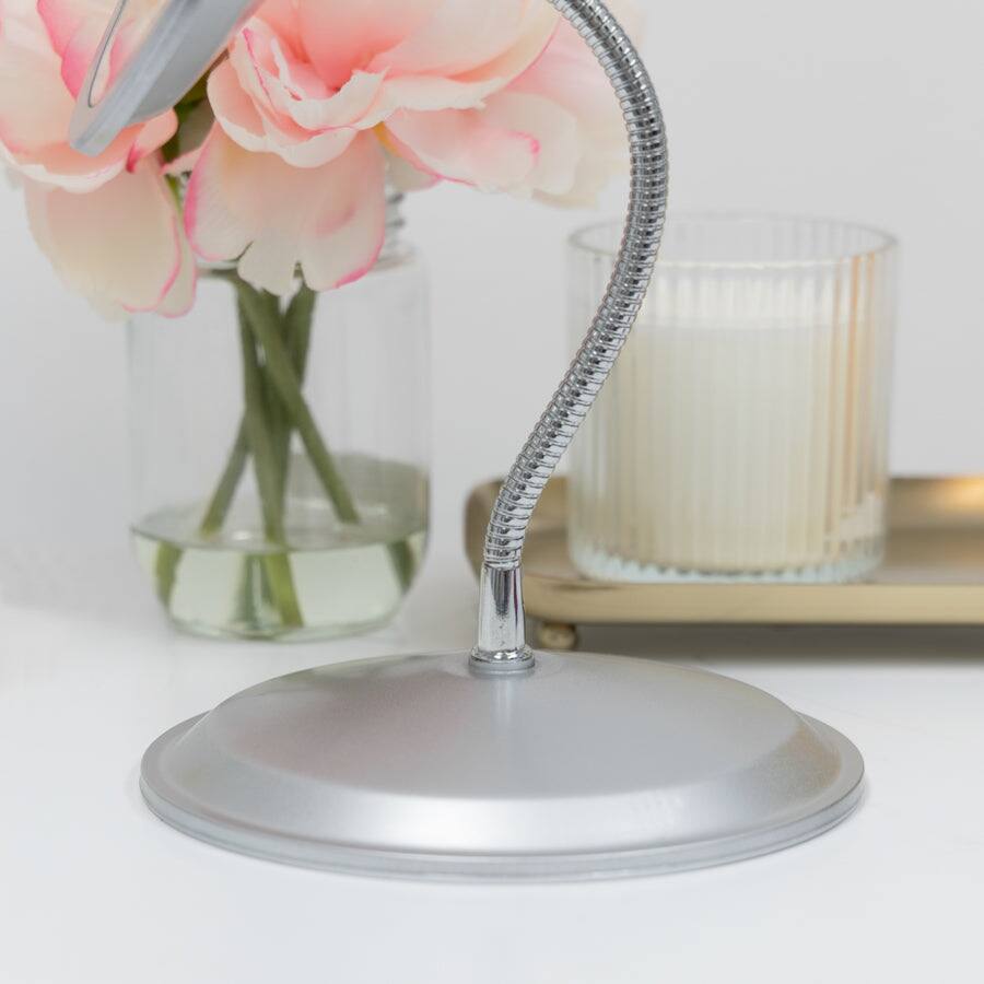 Alt View 2. Zadro - Zadro Gooseneck Makeup Mirror with 10X/5X Magnifications & Suction Cup Wall Mount - Made In USA - Silver.