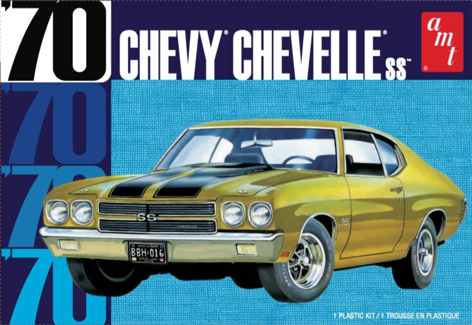 PopMarket - AMT 1970 Chevy Chevelle SS 2T 1/25 Scale Model Kit - COLLECTIBLES - Multicolor