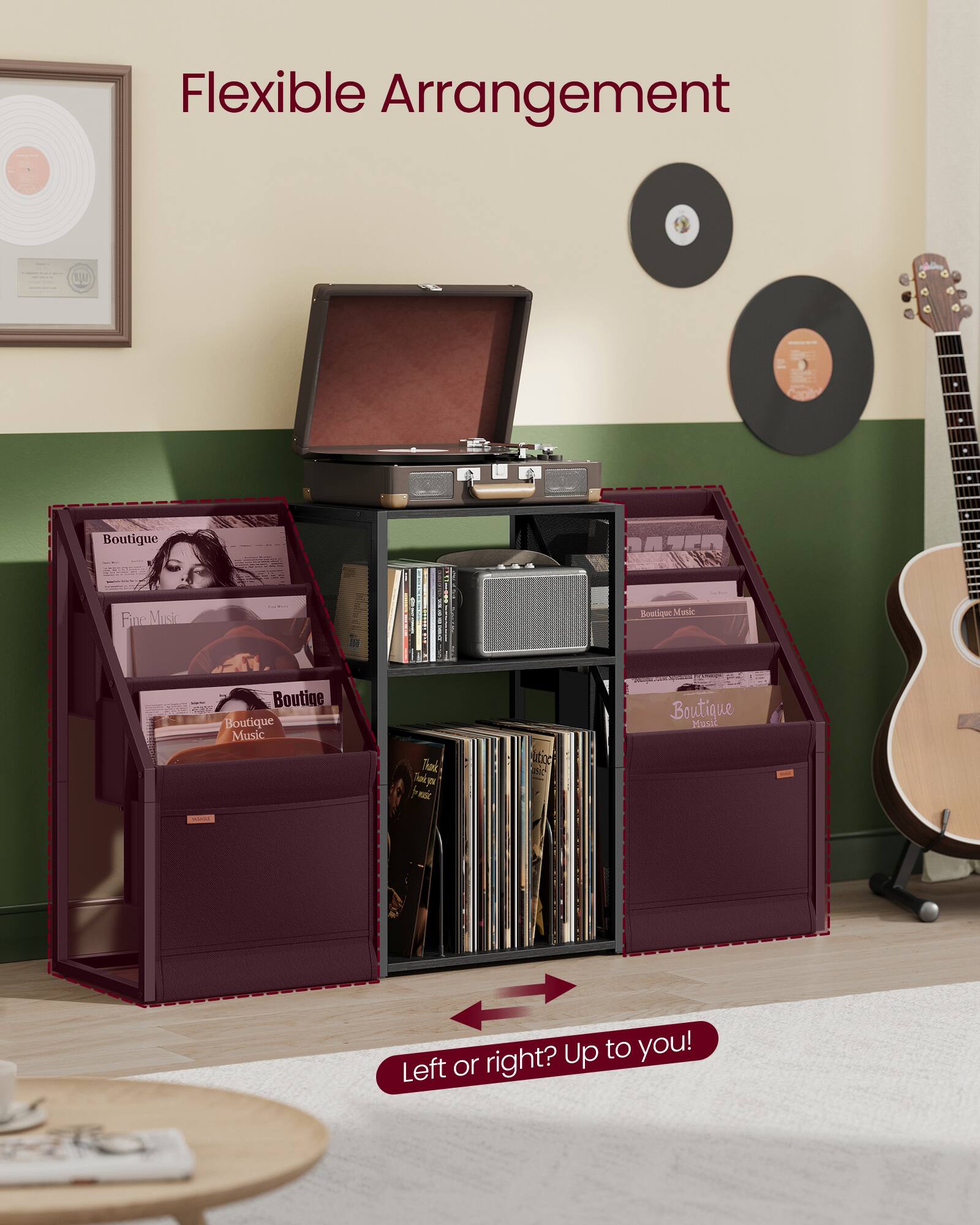 Flexible Arrangement

Left or right? Up to you!