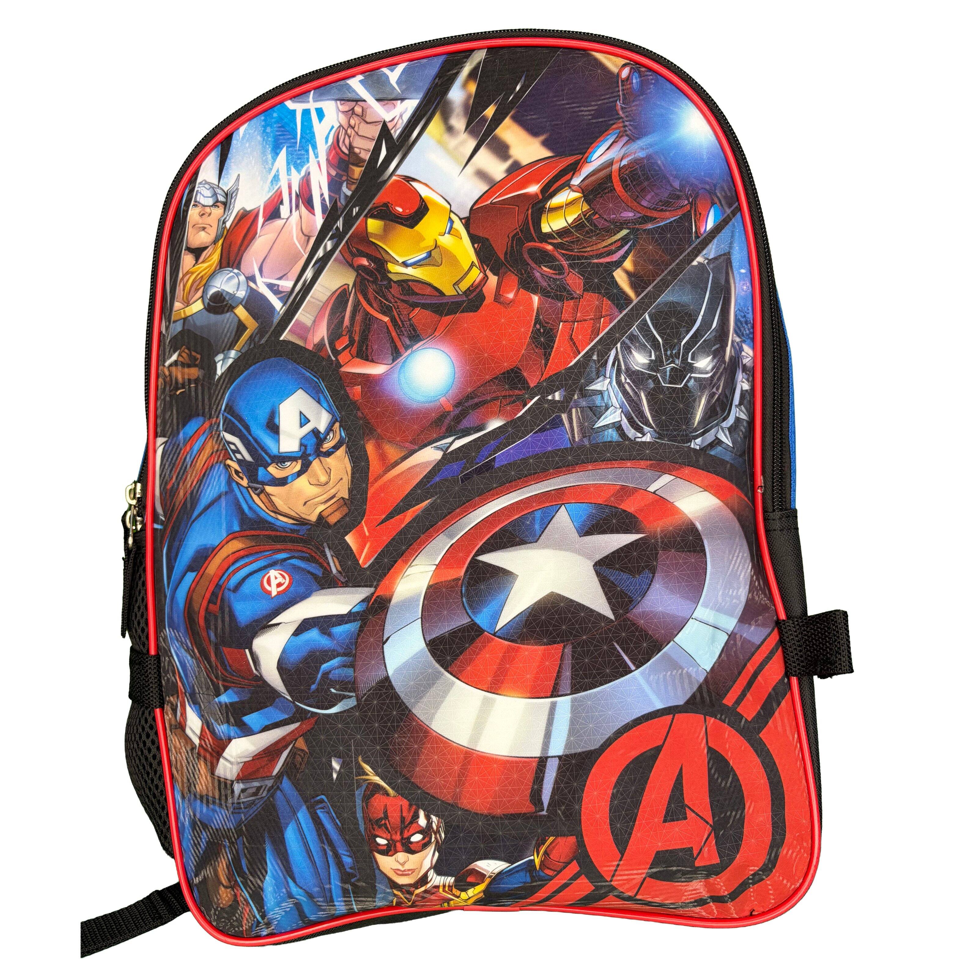 Alt View 3. Marvel - Marvel Iron Man 16" Shoulder Backpack for School with Rectangular Lunch Bag for Boys - Assorted Pre-Pack.
