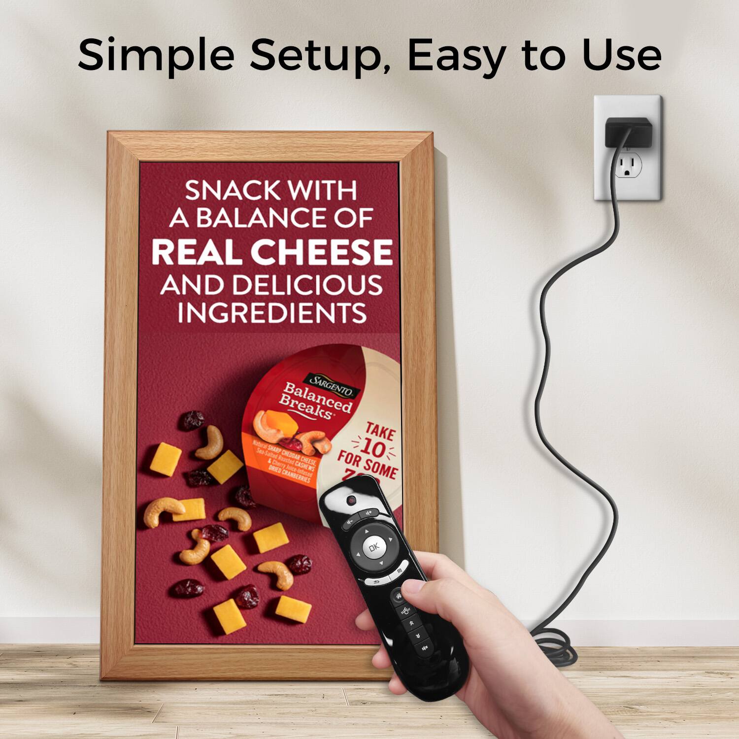 Simple Setup, Easy to Use
SNACK WITH A BALANCE OF REAL CHEESE AND DELICIOUS INGREDIENTS
Balanced SARGENTO
TAKE 10 FOR SOME