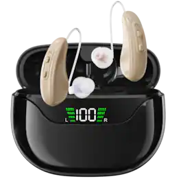 Eara - Connect RIC Rechargeable OTC Hearing Aids, 12-Hour Battery - Beige