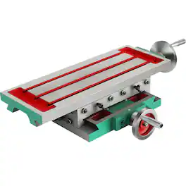 VEVOR - Milling Working Table 17.7 X 6.7 Inch, Compound Milling Machine Work Table 2 Axis 4 Ways Move - Red, Green