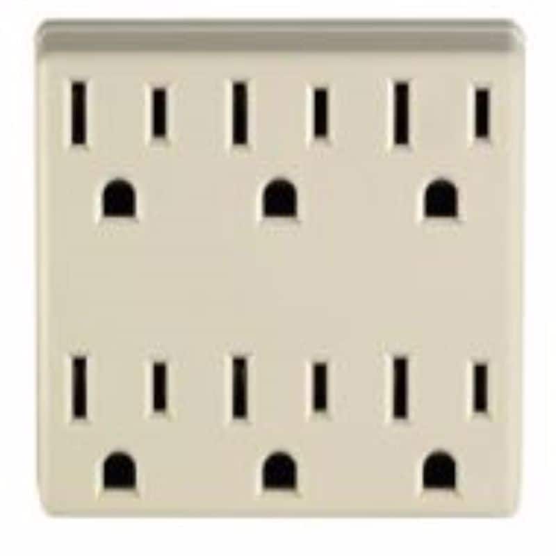 Leviton - Polarized 6 outlets Outlet Adapter 1 pk
