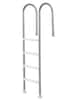 Front. VEVOR - Swimming Pool Ladder,4-Step Double Handrails Stairs with Non-slip Heavy Duty Steps,Stainless Steel Load Capacity 265 lbs - Silver + White.