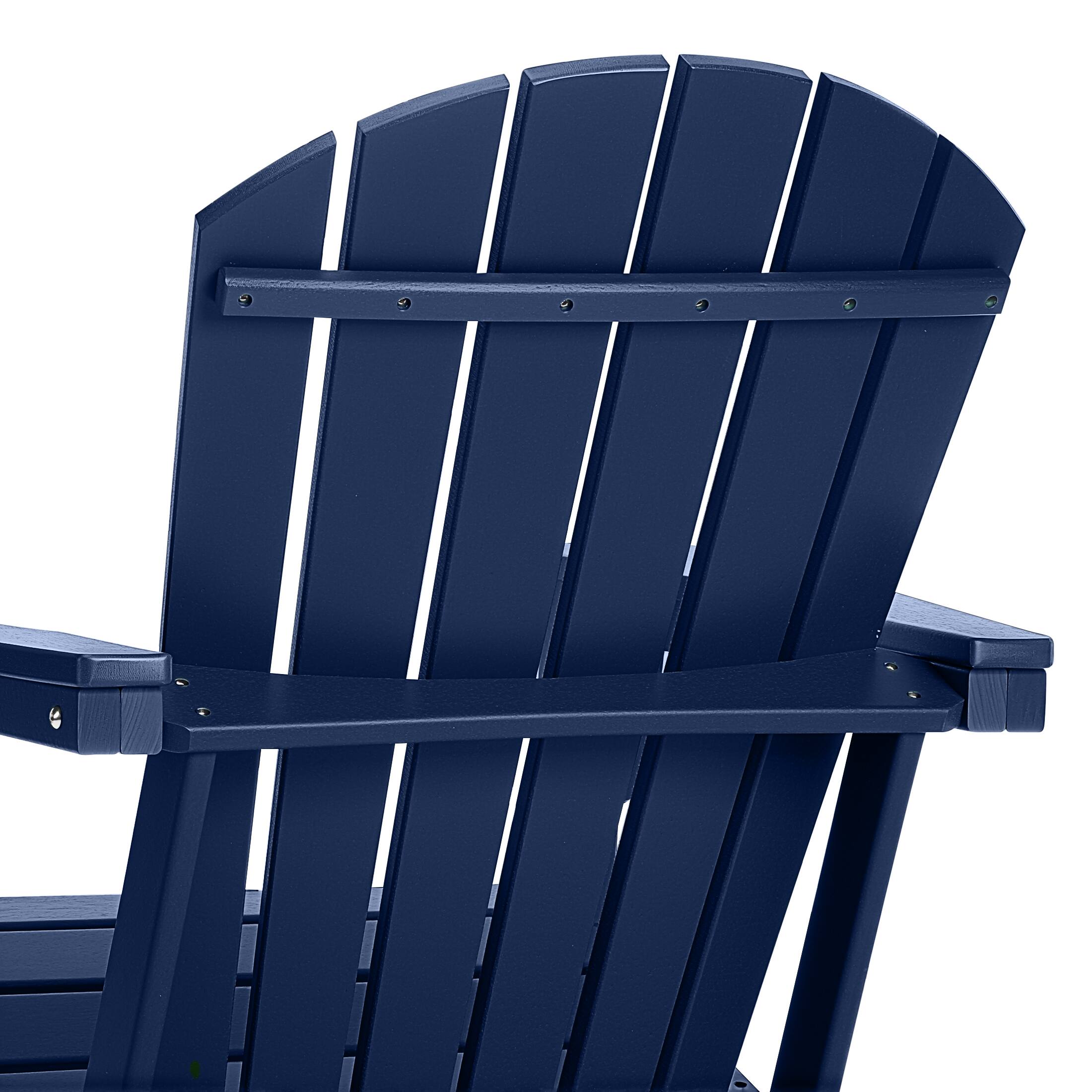 Alt View 5. WestinTrends - WestinTrends Dylan Outdoor Adirondack Chair (Set of 2) - Navy Blue.