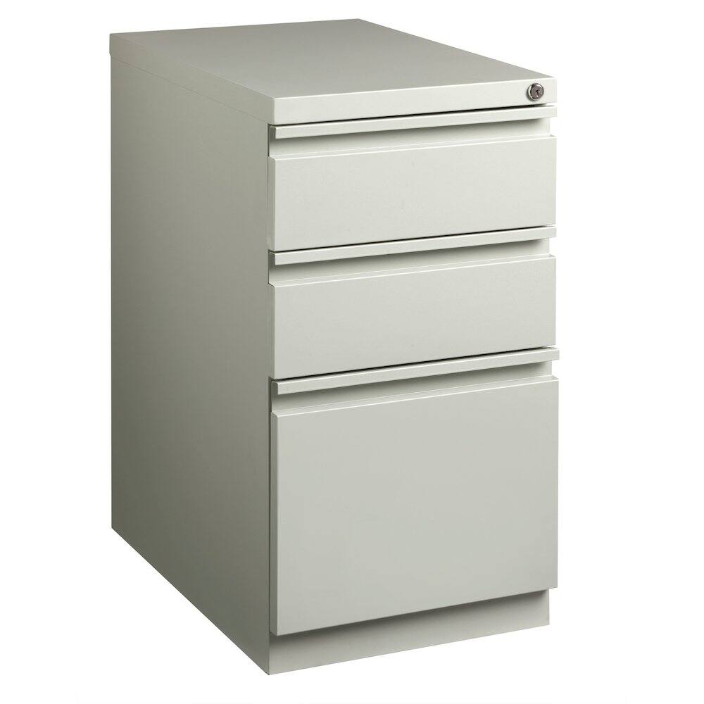 Alt View 8. Hirsh - Hirsh 23" Deep Mobile Pedestal File Cabinet 3 Drawer Box-Box-File, Light Gray - Gray.
