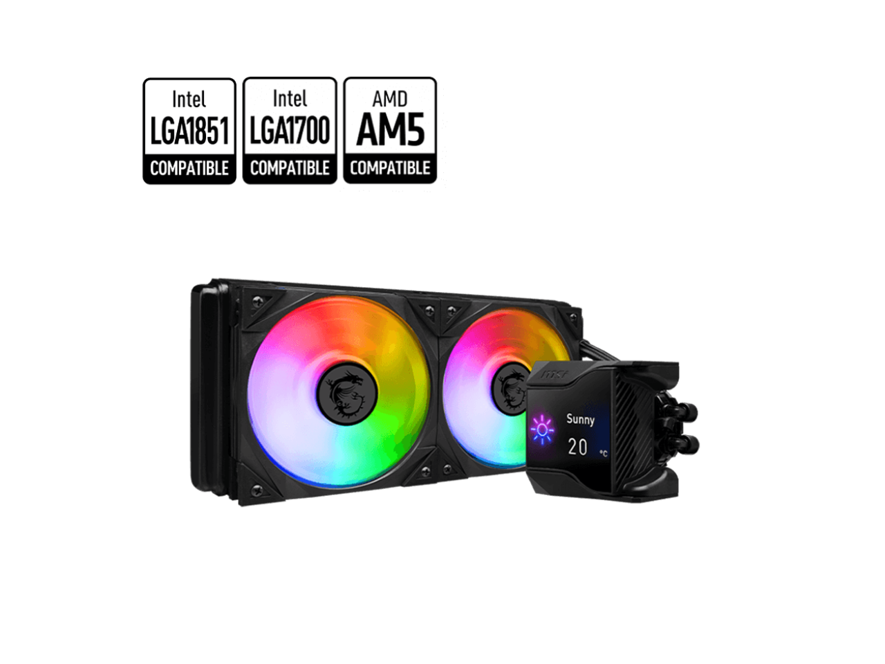 Intel LGA1851 COMPATIBLE  
Intel LGA1700 COMPATIBLE  
AMD AM5 COMPATIBLE  

Sunny 20°C