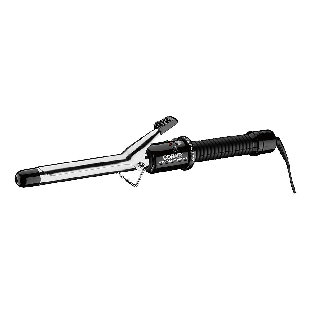 Left. Conair - Instant Heat 3/4" Curling Iron - Silver/Black.