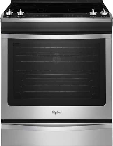  Whirlpool - 6.2 Cu. Ft. Self-Cleaning Slide-In Electric Convection Range - Stainless steel