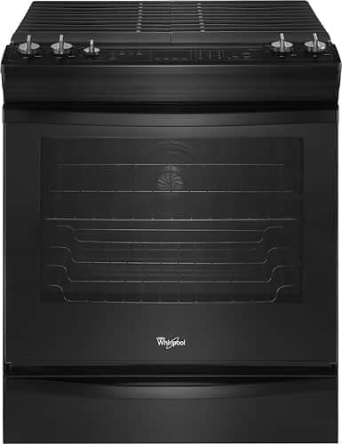  Whirlpool - 5.8 Cu. Ft. Self-Cleaning Slide-In Gas Convection Range - Black