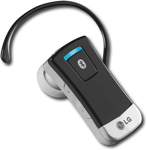 Angle Standard. LG - Wireless Headset for Bluetooth-Enabled Cell Phones - Black/Silver.