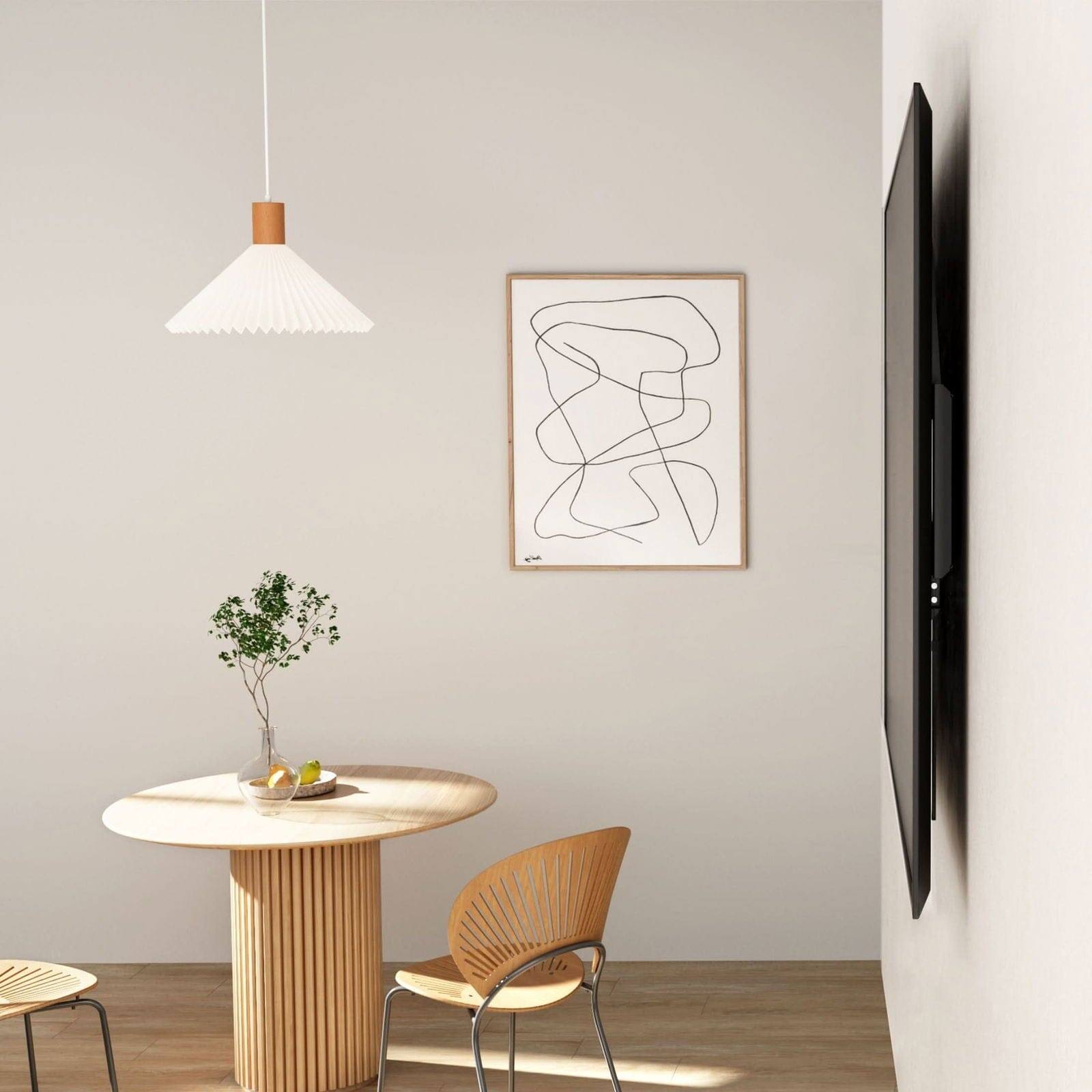 Left. Mount-It! - Heavy Duty XXL Fixed TV Wall Mount for 60"-120" TVs, Ultra-Low Profile, 264 lbs Capacity, VESA Up to 900x600 - Black.