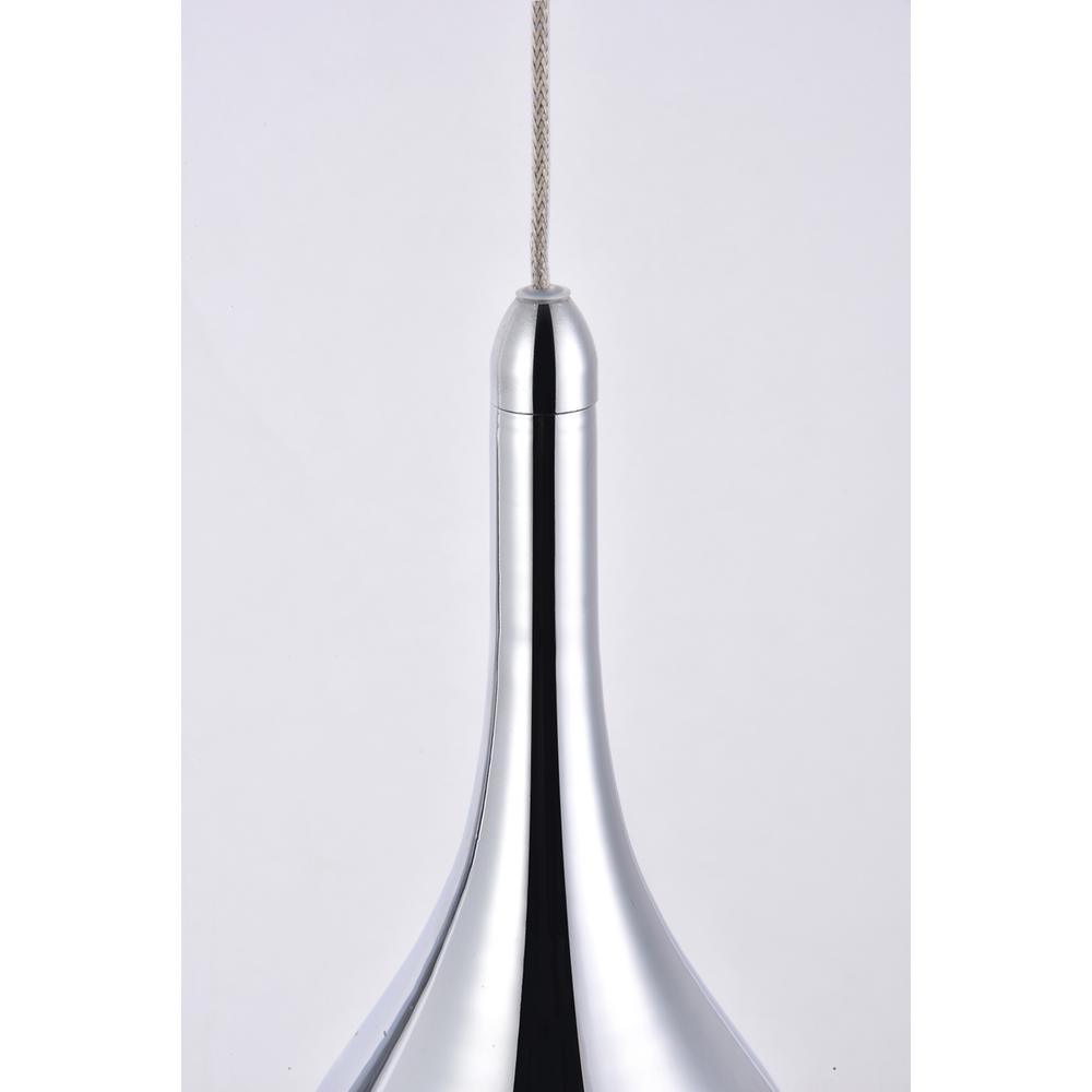 Alt View 4. Elegant Lighting - Amherst Collection LED 3-light chandelier 24in x 4in x 9in chrome finish - Chrome.