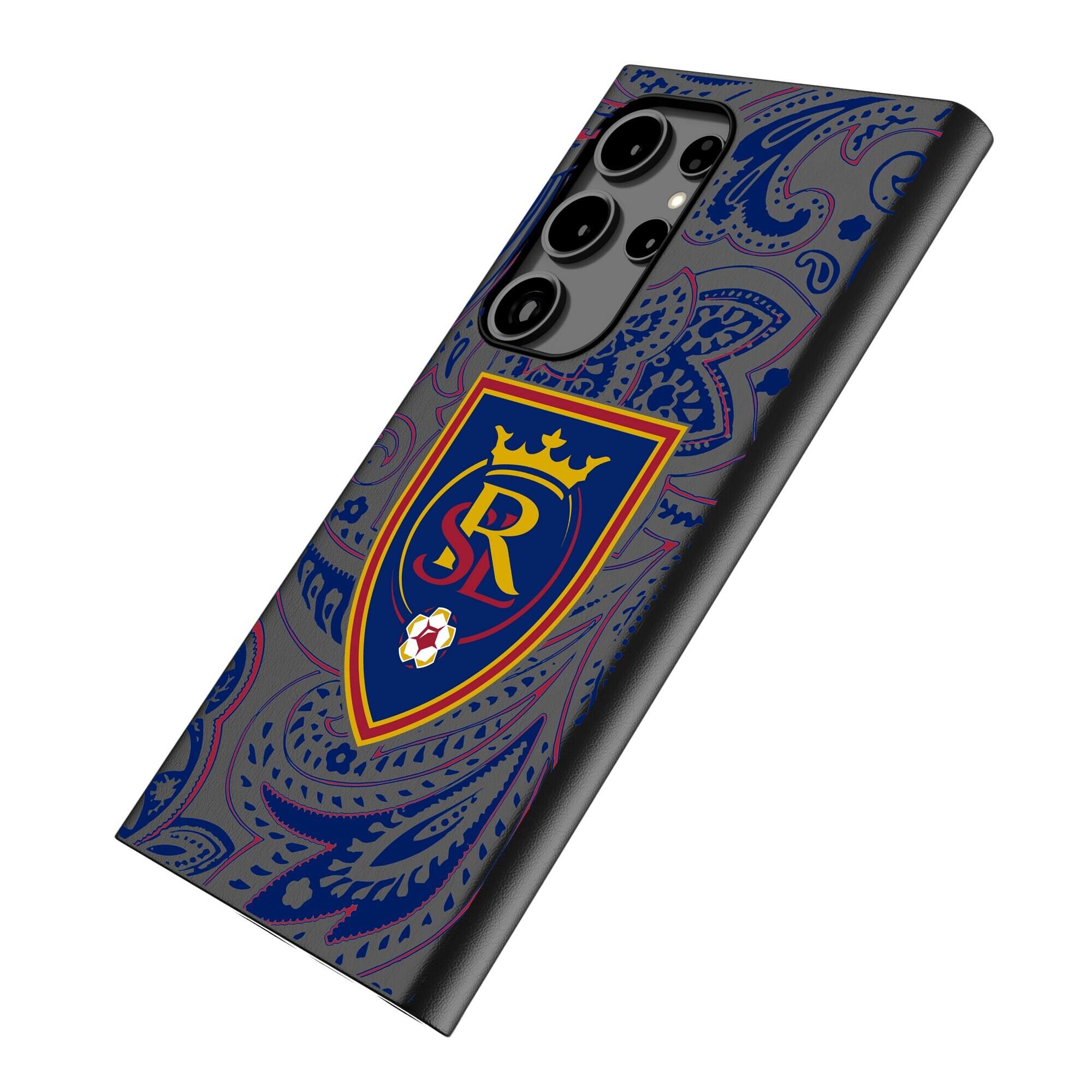 Alt View 1. Keyscaper - Black Real Salt Lake Galaxy Magnetic Bump Case - S24 - Black.