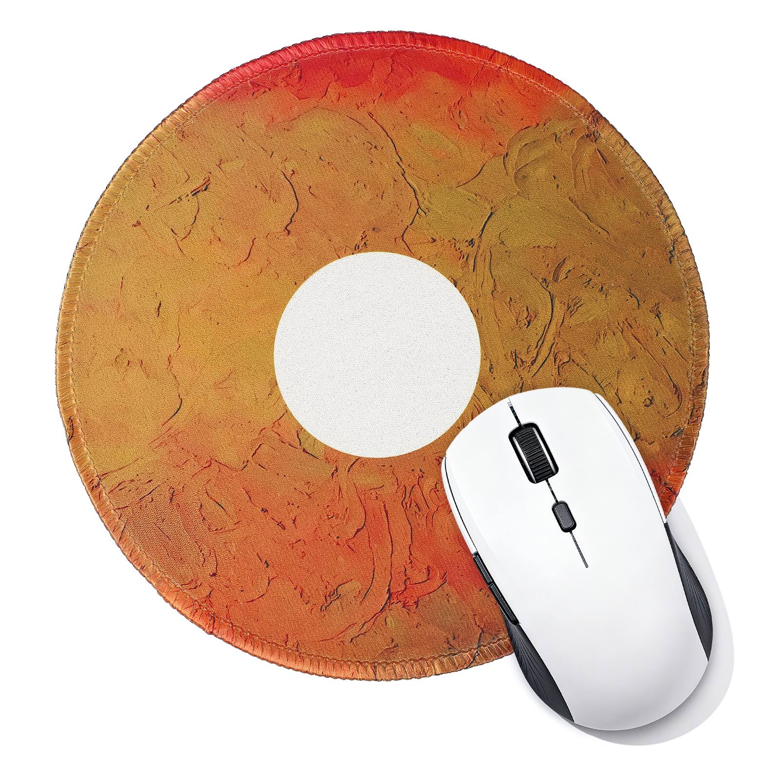 Front. Unique Bargains - Donut Round Mouse Pad 7.9" Donut Printed Non-Slip Rubber Desk Mat for Office Home Laptop Computer Desk Accessories - Brown.