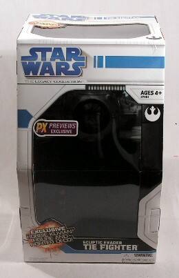 STAR WARS  
THE LEGACY COLLECTION  

AGES 4+  

PREVIEWS EXCLUSIVE  

EXCLUSIVE  
Klivian Morene and TIE Fighter Deco!  

ECLIPIC EVADER TIE FIGHTER  

WARNING: