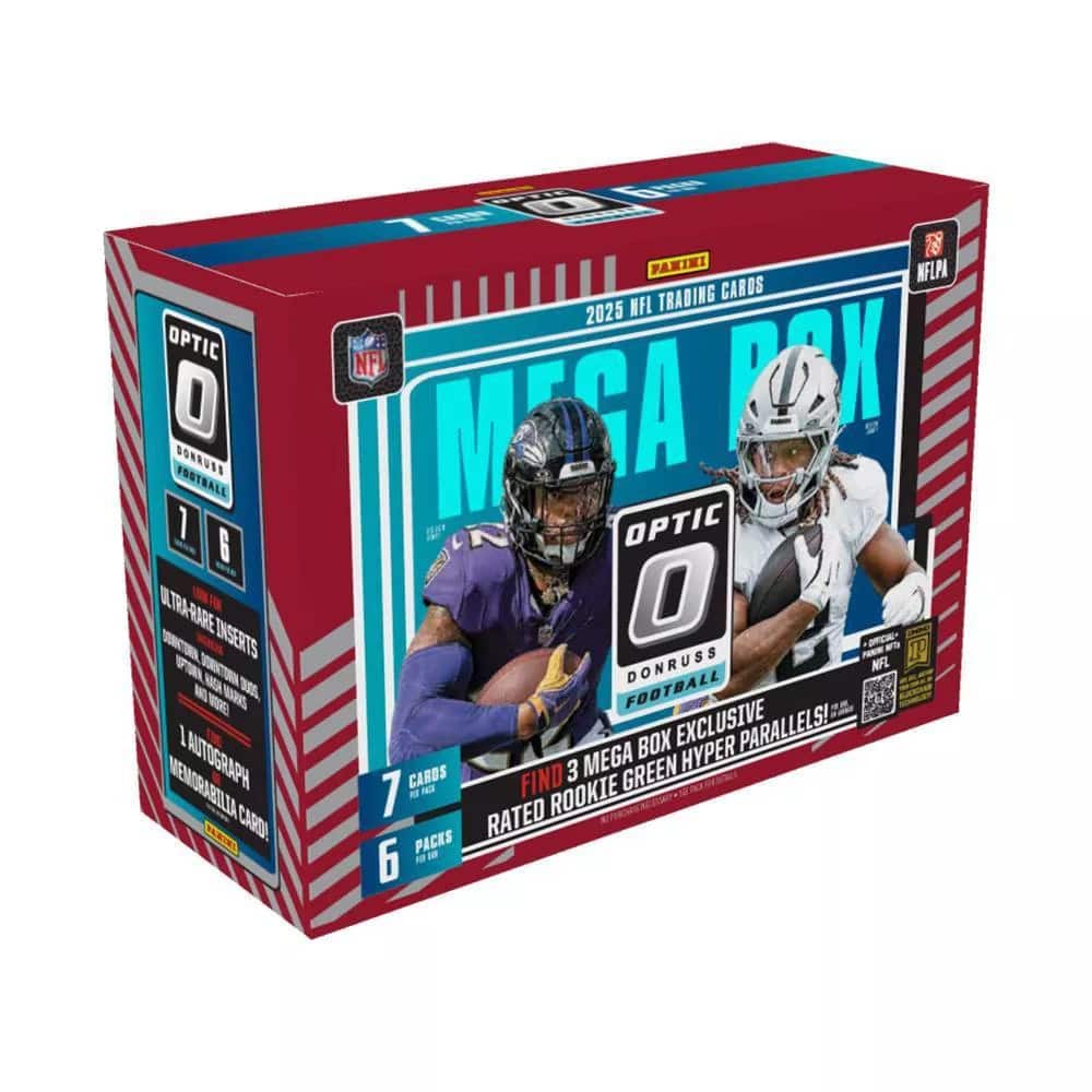 2025 Panini NFL Optic Donruss Football Trading Card Mega Box price history on PriceWatchPro