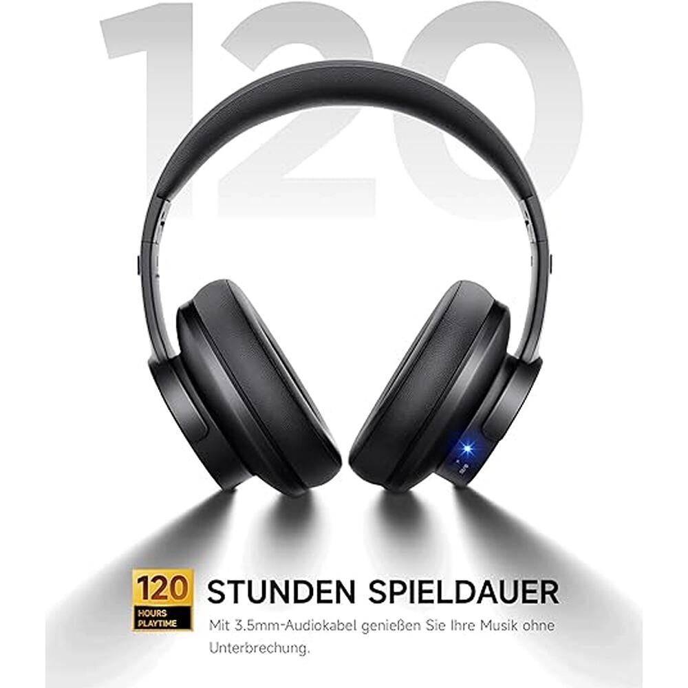 120 STUNDEN SPIELDAUER  
Mit 3.5mm-Audiokabel genießen Sie Ihre Musik ohne Unterbrechung.