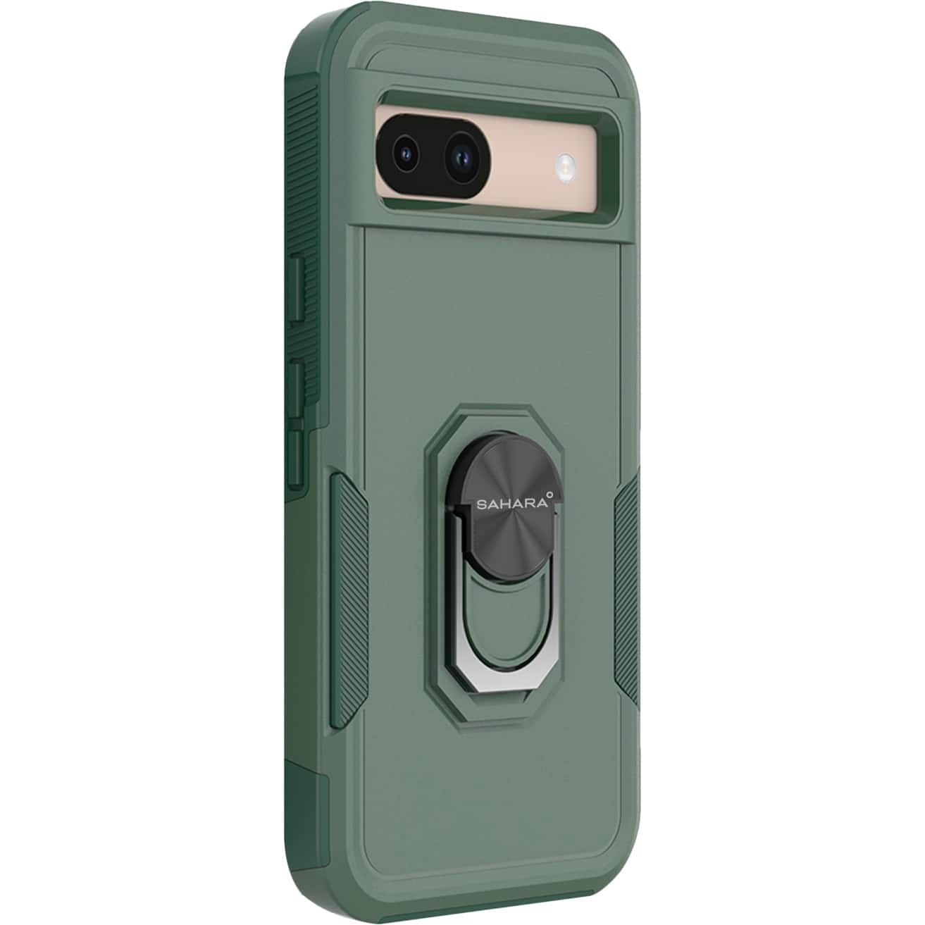 Angle. SaharaCase - Raider Series Kickstand Case for Google Pixel 8a - Cactus Green.