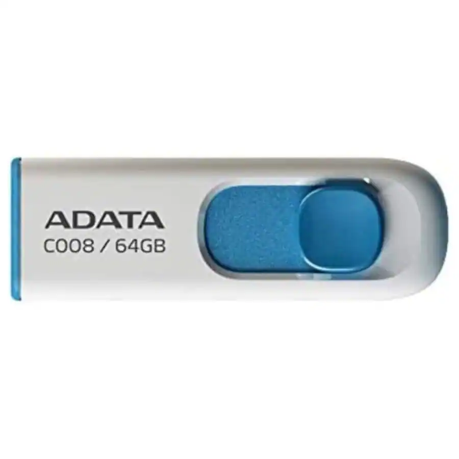 ADATA 64GB USB 2.0 Retractable Capless Flash Drive (Red) Blue - Best Buy