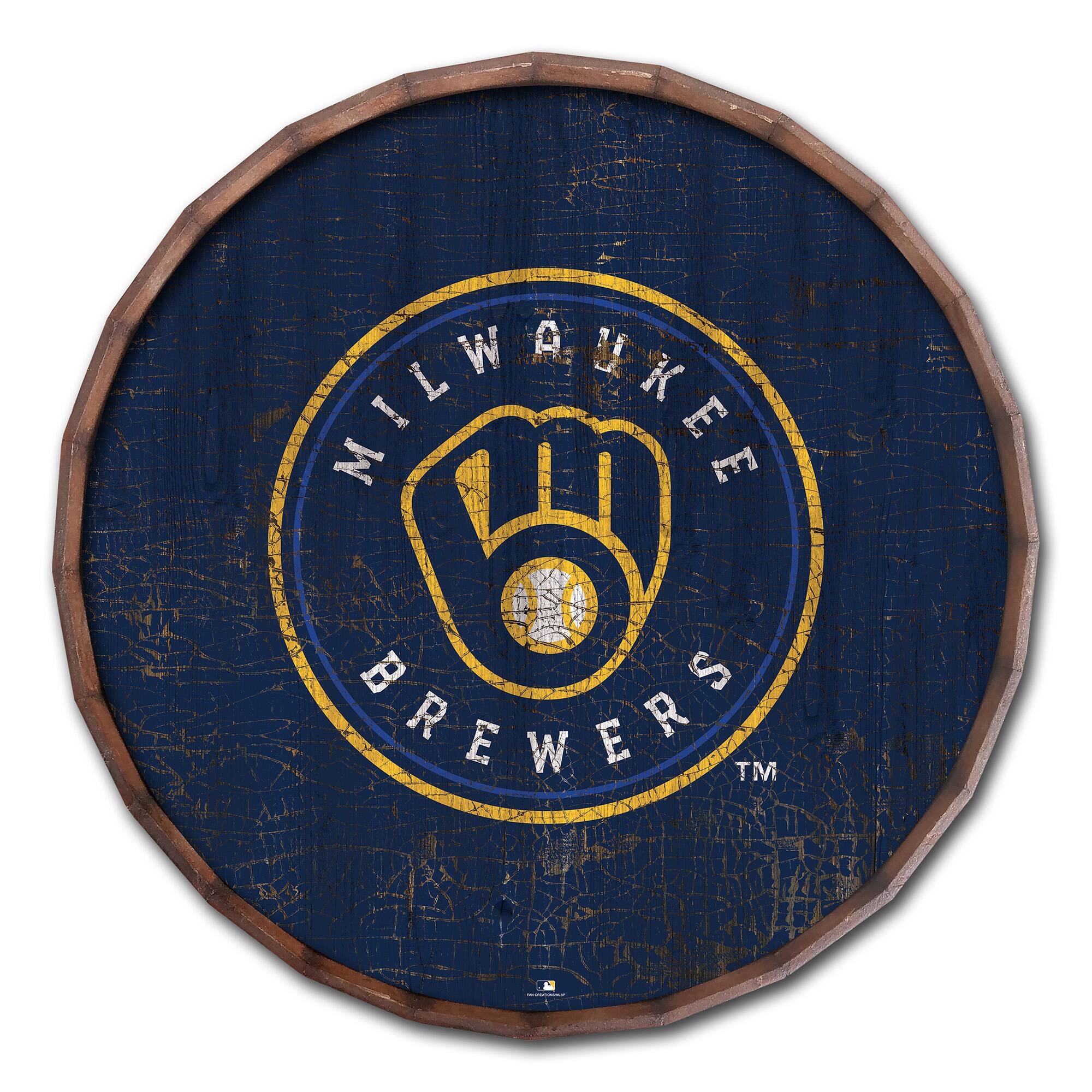 24" Cracked Color Barrel Top Sign