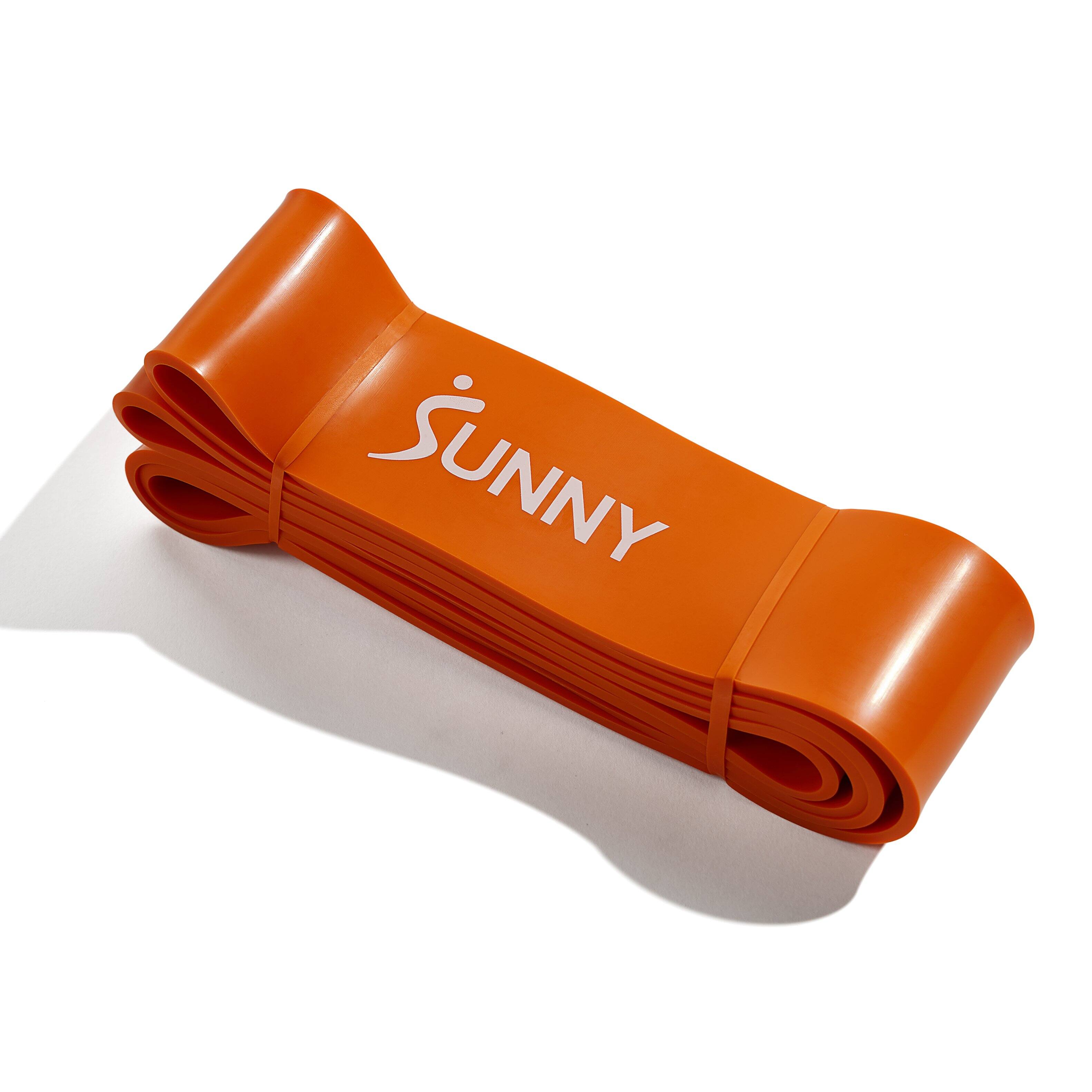 Left. Sunny Health & Fitness - Strength Training Resistance Band - 140 lbs - Orange.