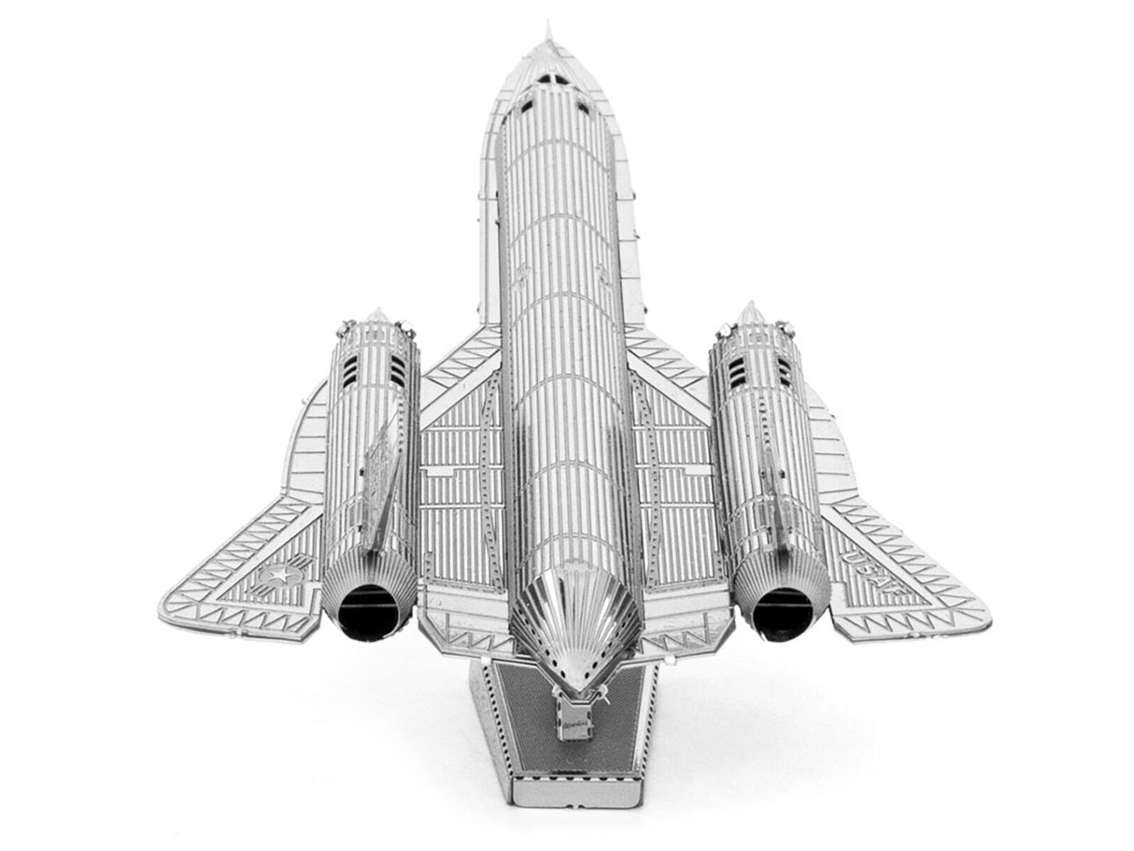 Left. Metal Earth - Model Kit Lockheed Martin SR-71 Blackbird Aircraft (Moderate Difficulty) Steel Model by Metal Earth - Silver.