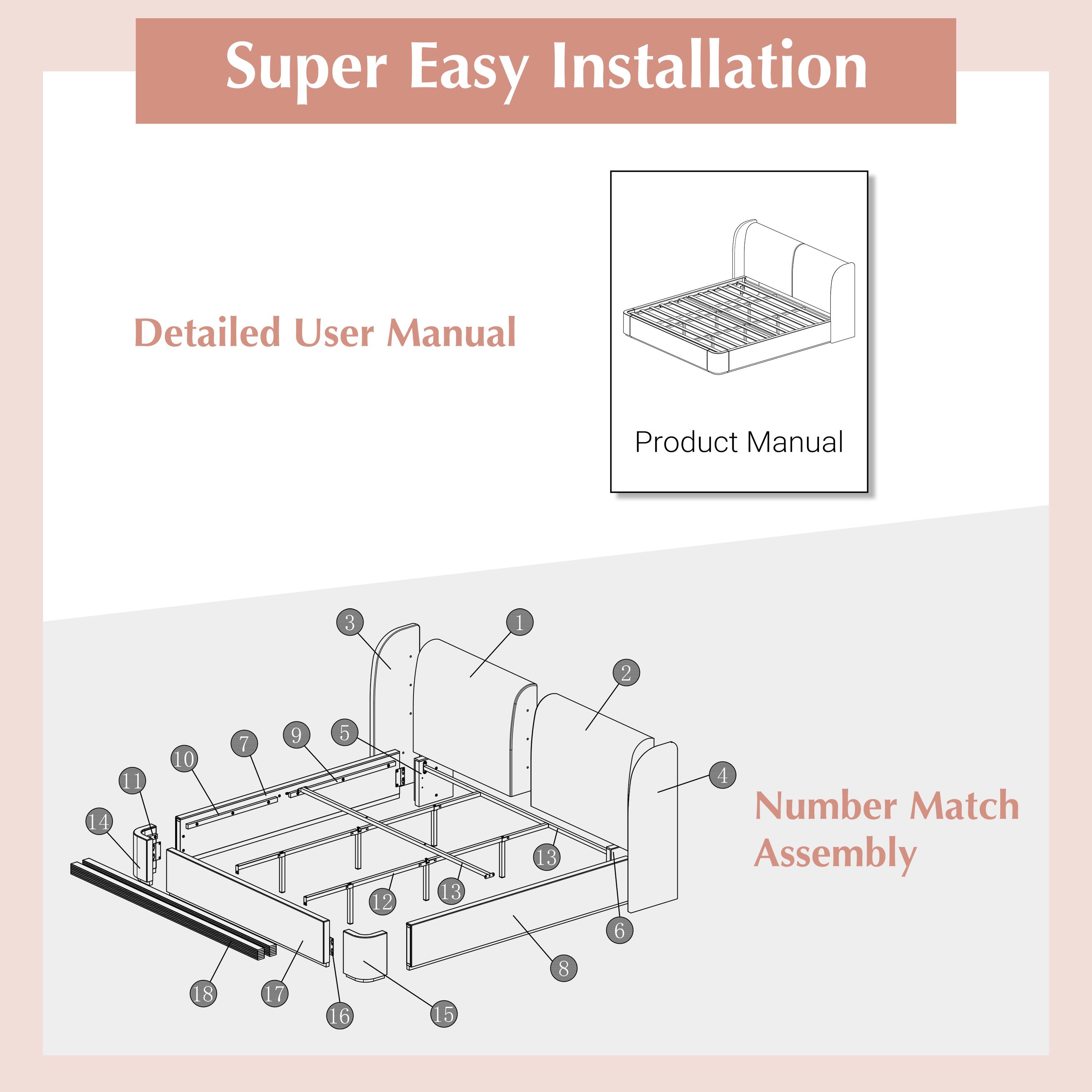 Super Easy Installation  
Detailed User Manual  
Product Manual  

Number Match Assembly  

1 2 3 4 5 6 7 8 9 10 11 12 13 14 15 16 17 18