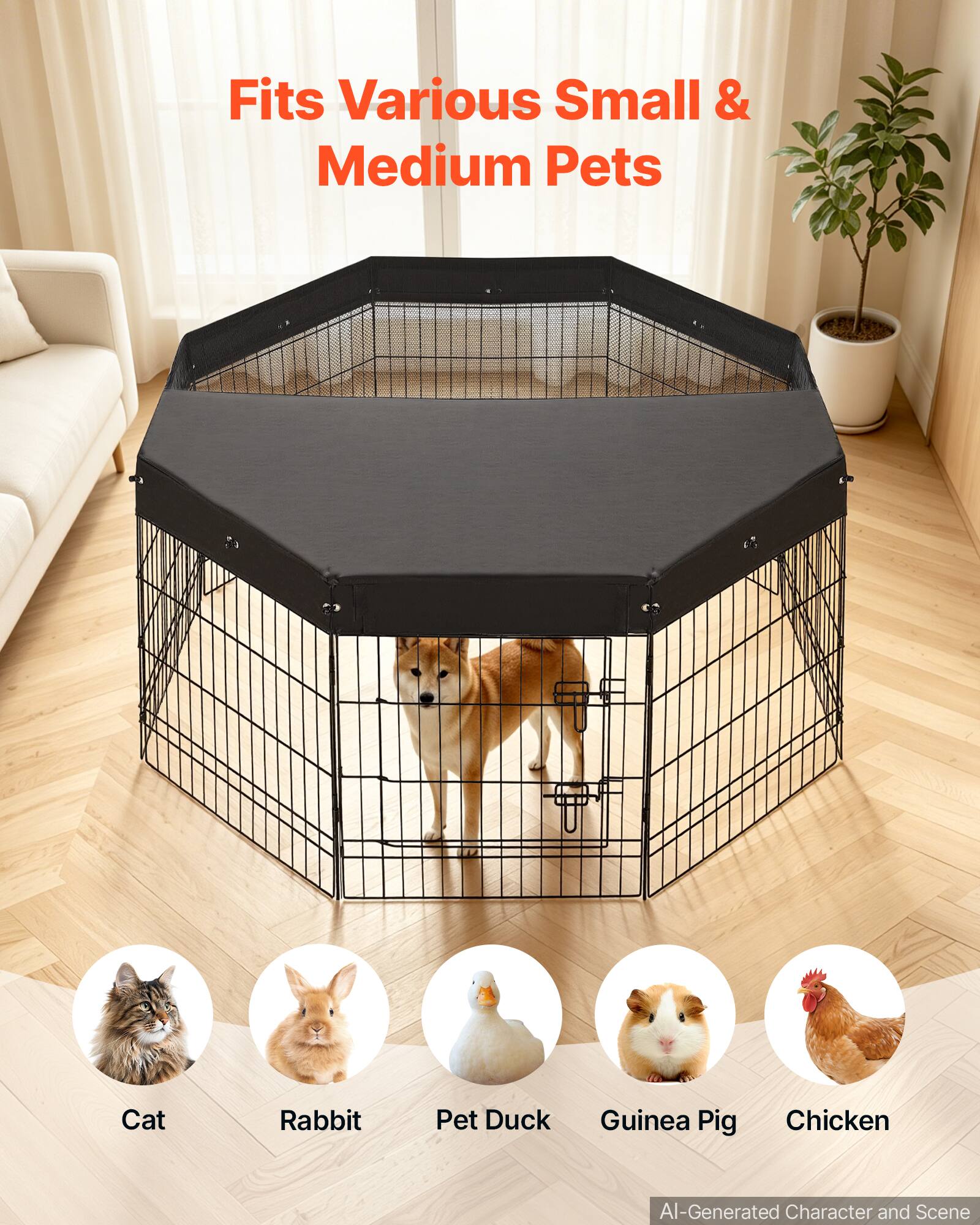 Fits Various Small & Medium Pets

Cat
Rabbit
Pet Duck
Guinea Pig
Chicken

AI-Generated Character and Scene