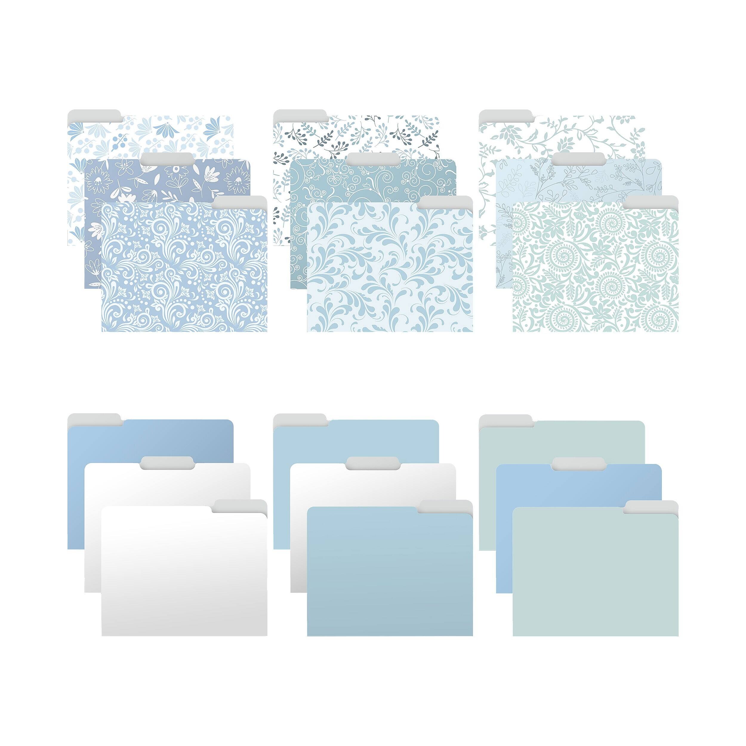 Front. Better Office - Better Office Floral & Paisley Heavy-Duty File Folders, 1/3-Cut Tab, Letter Size, Paper Stock, 18/Pack (80032-18PK0) - Floral & Paisly.