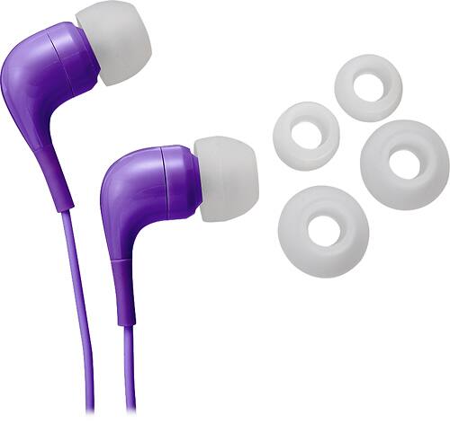 Rocketfish™ Earbud Headphones Purple, Clear - Best Buy