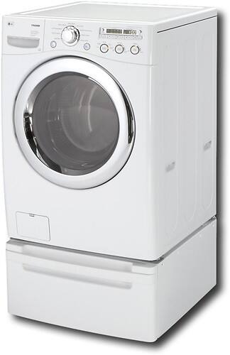 Left Standard. LG - 4.2 Cu. Ft. 9-Cycle Ultra Capacity Washer - White.