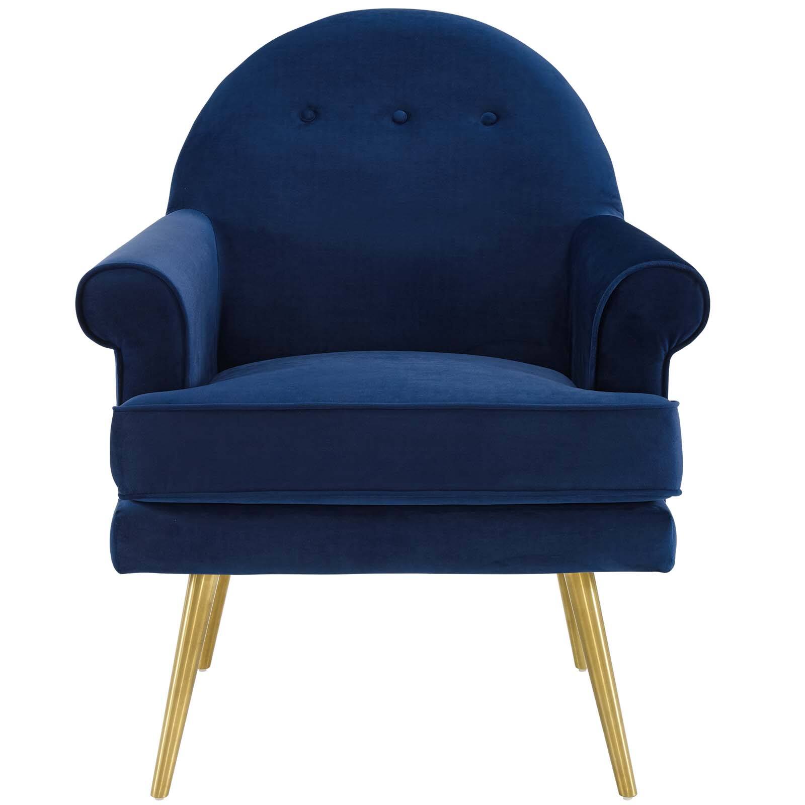 Alt View 2. Modway - Revive Tufted Button Accent Performance Velvet Armchair by Modway - Navy.