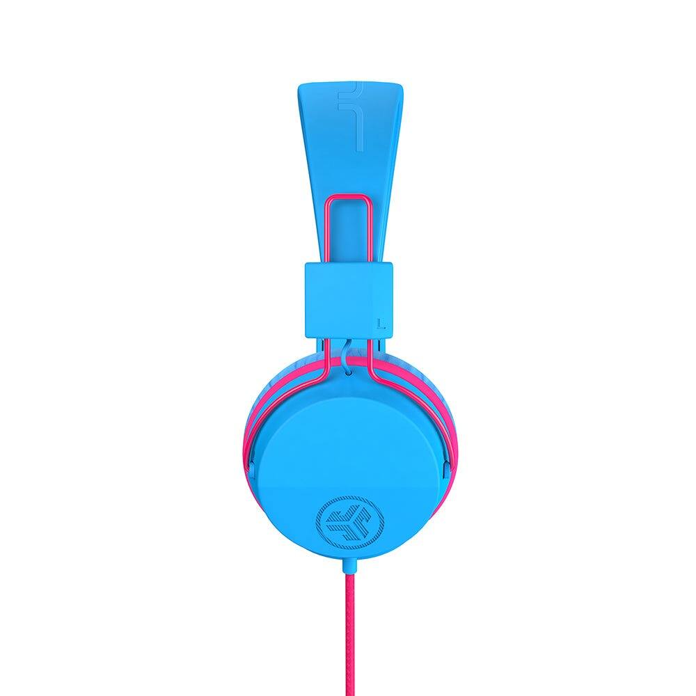 Alt View 1. JLab - JBuddies Studio On-Ear Kids Wired Headphones - Blue/Pink Type-C.