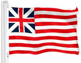 G128 - Grand Union Flag (First National American Flag), 3x5 ft Printed 150D Polyester - Assorted Colors