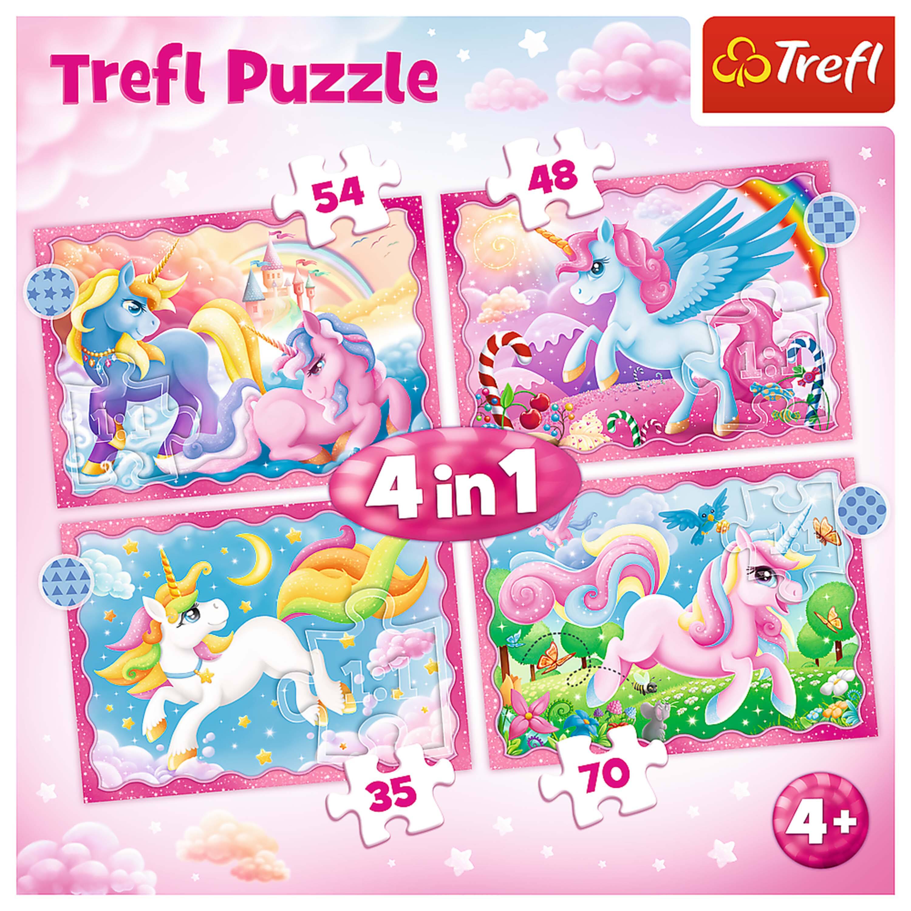 Trefl Puzzle  
4 in 1  
54  
48  
35  
70  
4+