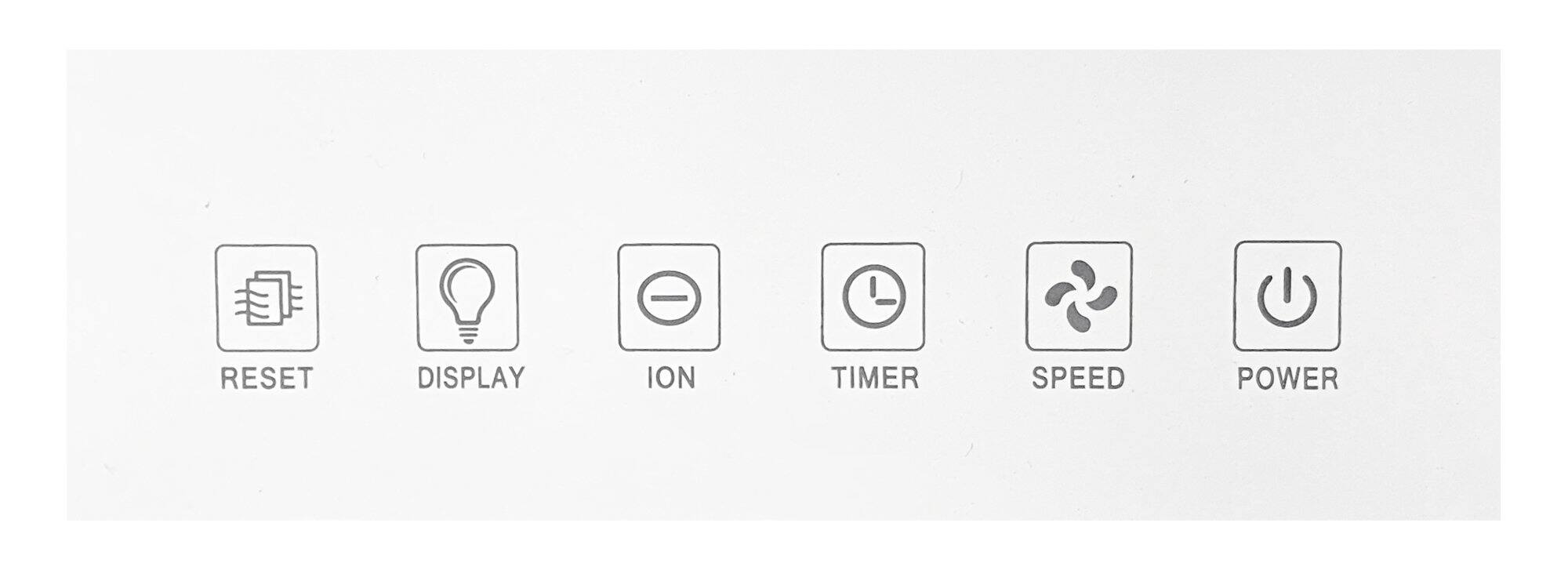 RESET DISPLAY ION TIMER SPEED POWER