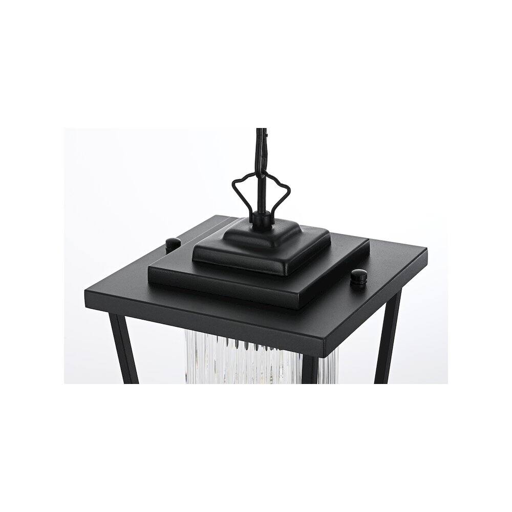 Alt View 4. Elegant Lighting - York 7 inch Outdoor Pendant in Black - Black.