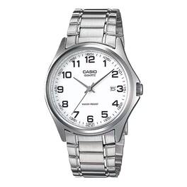 Casio - Men’s Stainless Steel Analog Watch with White Dial - MTP-1183A-7B - Silver