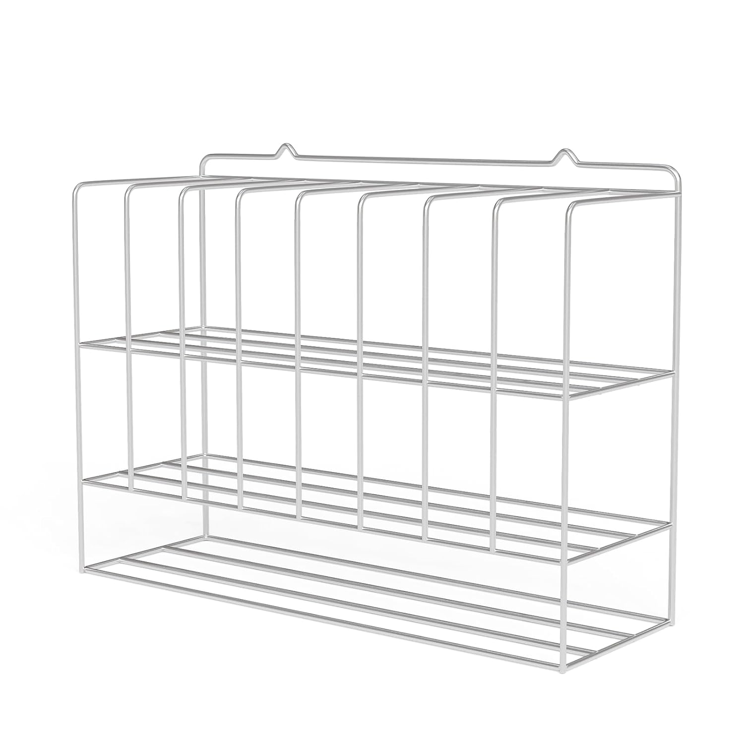 Front. Winado - Salon Hair Color Organizer Rack, 2 Tiers Hair Color Display Rack, Wall Mounted Hair Dye Tube Holder Metal Salon Storage - Silver.